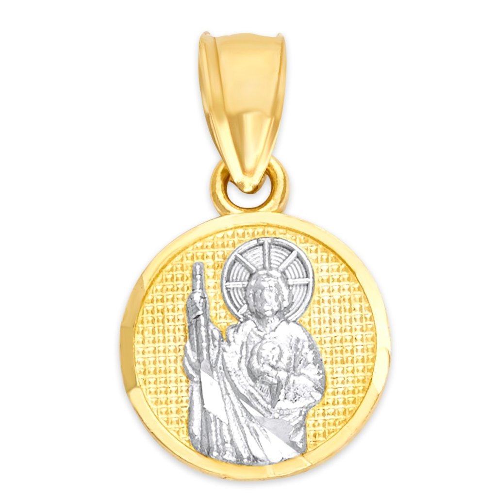 10k Gold Dainty St Jude Pendant Saint Jude Jewelry